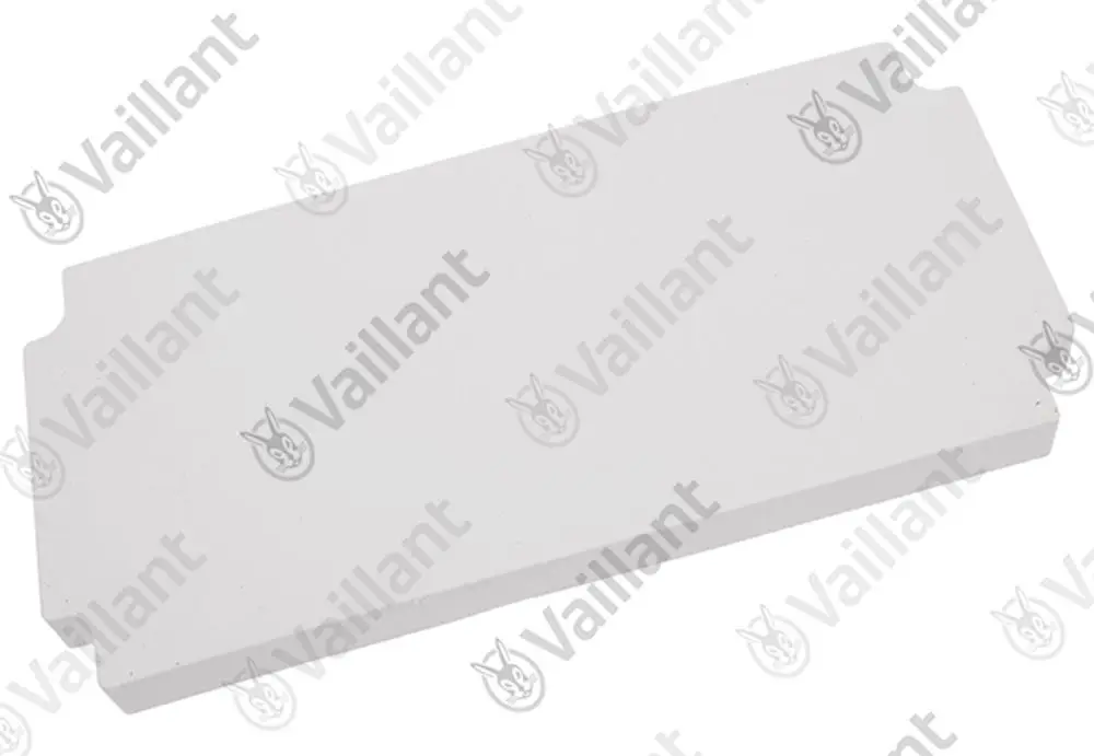 Weiße Isolierplatte von Vaillant mit gerader Kante. Das Produkt ist rechteckig und ohne sichtbare Markierungen oder Maße dargestellt.